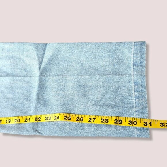 Vintage saint germain paris sz Small pants Womens Jeans Leather Patch Trousers‎ - Picture 9 of 11